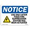 Signmission OSHA Sign, Use After Fixed Fire Suppression With, 10in X 7in Rigid Plastic, 7" W, 10" L, Landscape OS-NS-P-710-L-18802 - alternate 1